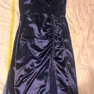 Windsor Midnight Blue Satin Gown